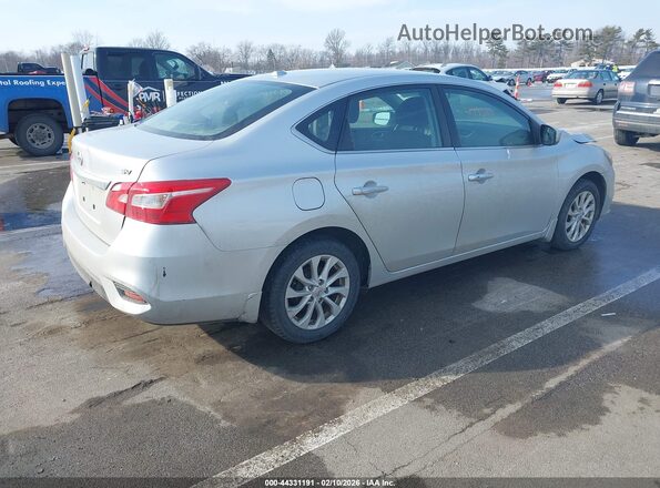 3N1AB7AP9KY262288 2019 NISSAN SENTRA Серебряный Задняя правая четверть