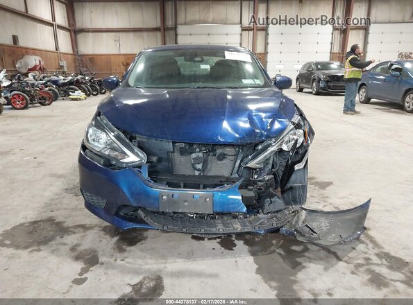 3N1AB7AP9KY458005 2019 NISSAN SENTRA Синий Вид щитка приборов