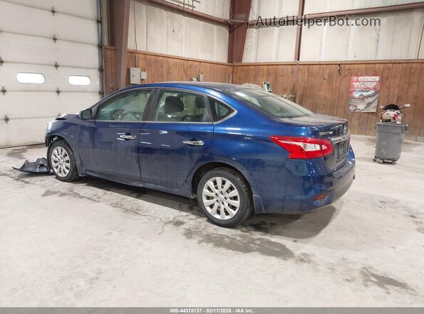 3N1AB7AP9KY458005 2019 NISSAN SENTRA Синий Задняя левая четверть