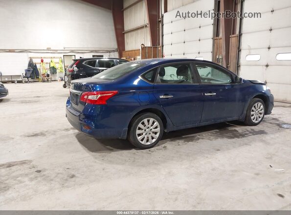 3N1AB7AP9KY458005 2019 NISSAN SENTRA Синий Задняя правая четверть