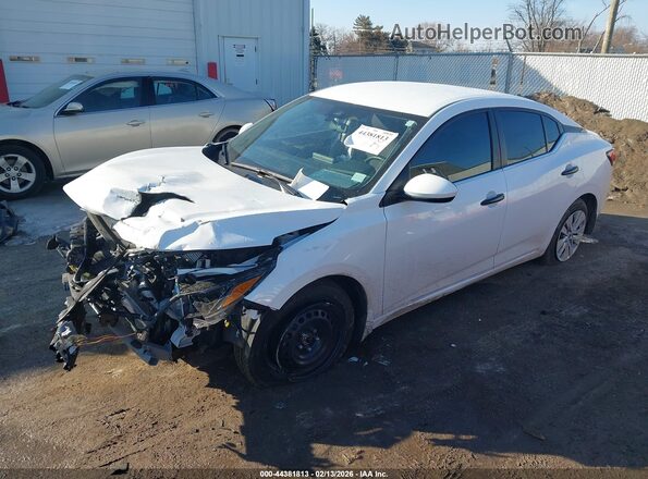 3N1AB8BV2SY385434 2025 NISSAN SENTRA White წინა მარცხენა ხედი სამი მეოთხედიდან