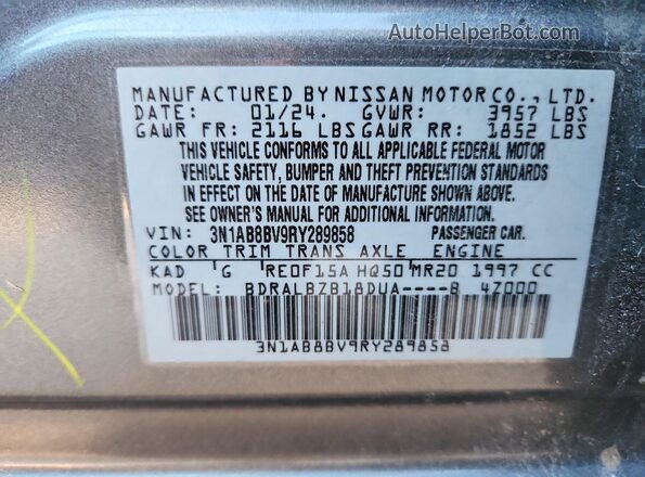 3N1AB8BV9RY289858 2024 NISSAN SENTRA Серый Вид подкапотного пространства