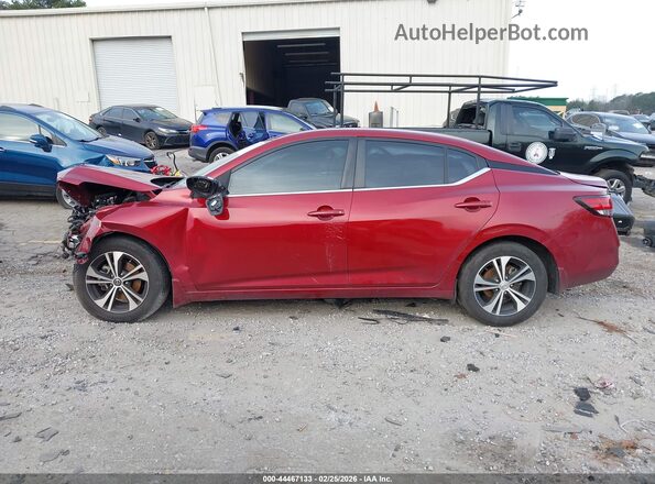 3N1AB8CV2MY318690 2021 NISSAN SENTRA Красный Вид задней части салона