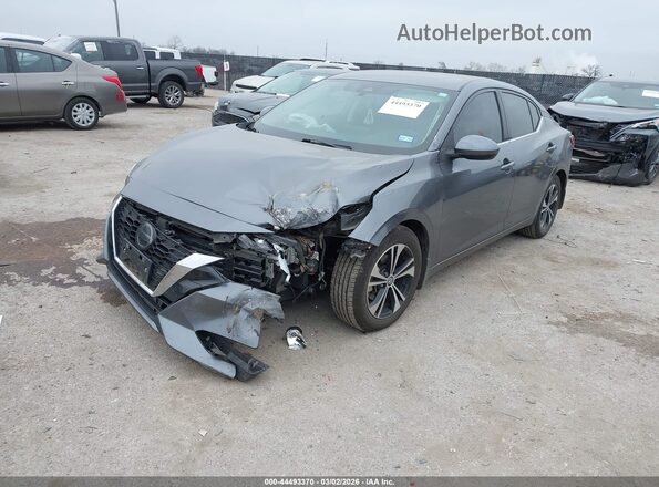 3N1AB8CV3MY243899 2021 NISSAN SENTRA Серый Передняя левая четверть