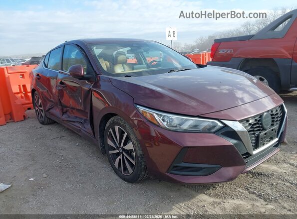 3N1AB8CV3MY312753 2021 NISSAN SENTRA Красный Передняя правая четверть