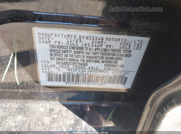 3N1AB8CV7RY254685 2024 NISSAN SENTRA Черный Вид подкапотного пространства