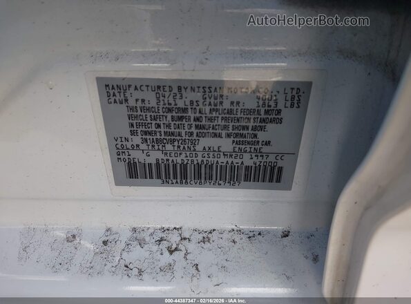 3N1AB8CV8PY267927 2023 NISSAN SENTRA Белый Вид подкапотного пространства
