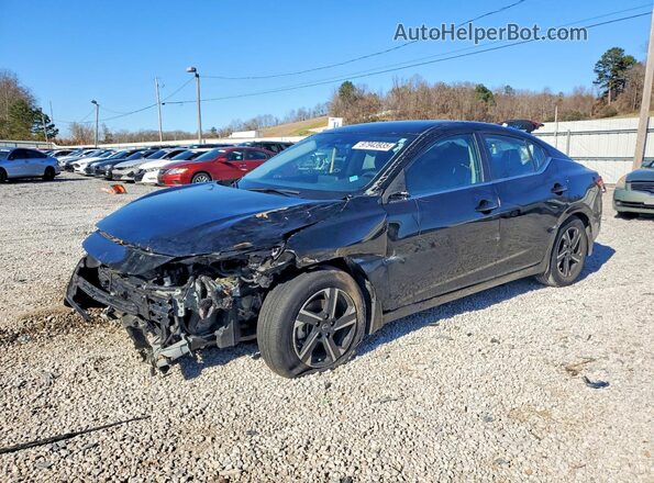 3N1AB8CVXRY368745 2024 NISSAN SENTRA Black წინა მარცხენა ხედი სამი მეოთხედიდან