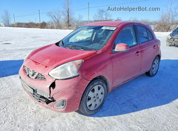 3N1CK3CPXHL247349 2017 NISSAN MICRA Red Առջևի ձախ երեք քառորդ տեսարան