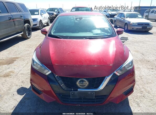3N1CN8EVXLL900495 2020 NISSAN VERSA Темно-бордовый Вид щитка приборов