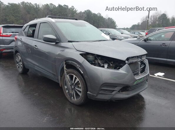 3N1CP5CU3KL543419 2019 NISSAN KICKS Серый Передняя правая четверть