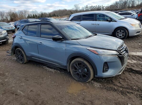 3N1CP5DV7PL572095 2023 NISSAN KICKS Blue Передня права чверть