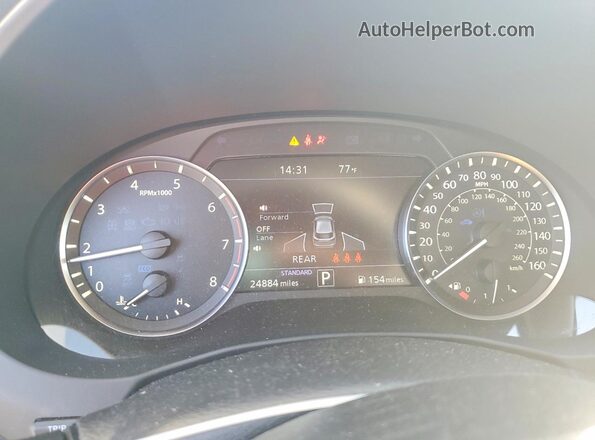 3PCAJ5AB5MF126067 2021 INFINITI QX50 Черный Вид щитка приборов