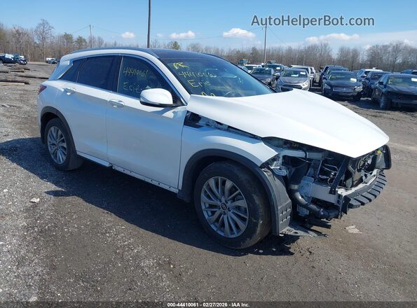 3PCAJ5BB8PF110593 2023 INFINITI QX50 White Передня права чверть
