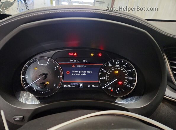 3PCAJ5JR3RF108400 2024 INFINITI QX55 White Widok zestawu wskaźników
