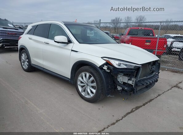 3PCAJ5M39KF120922 2019 INFINITI QX50 White წინა მარჯვენა