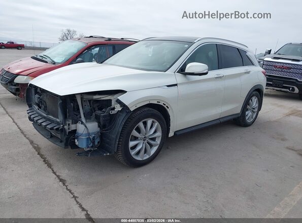 3PCAJ5M39KF120922 2019 INFINITI QX50 White წინა მარცხენა ხედი სამი მეოთხედიდან