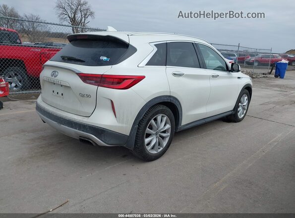 3PCAJ5M39KF120922 2019 INFINITI QX50 White უკანა მარჯვენა