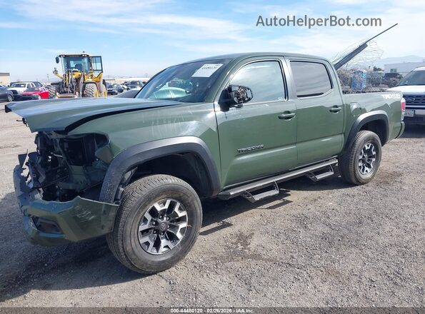 3TMCZ5AN6MM453021 2021 TOYOTA TACOMA Green Առջևի ձախ երեք քառորդ տեսարան