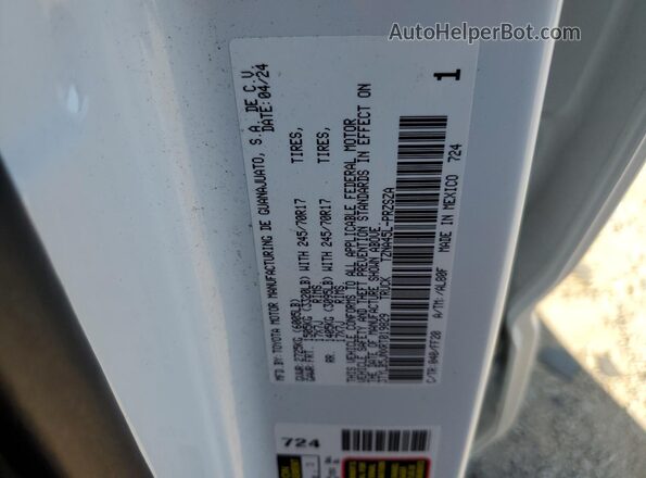 3TYLB5JNXRT019829 2024 TOYOTA LE White ძრავის განყოფილების ხედი