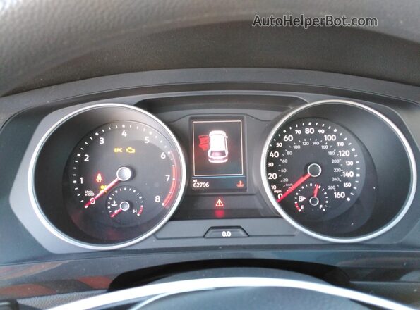 3VV1B7AX2KM022876 2019 VOLKSWAGEN TIGUAN Синий Вид щитка приборов