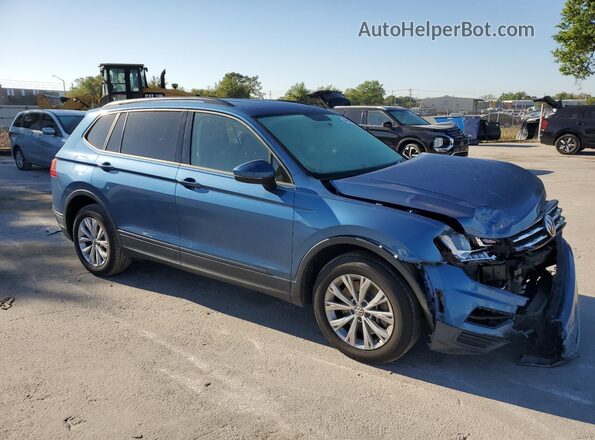 3VV1B7AX2KM022876 2019 VOLKSWAGEN TIGUAN Синий Передняя правая четверть