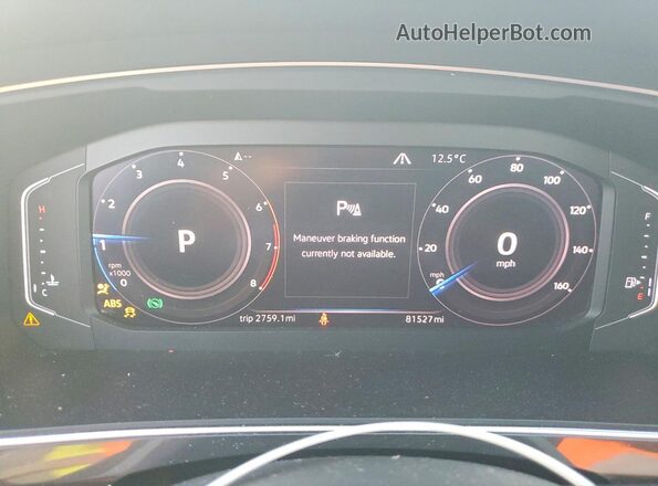 3VV2B7AX1KM175446 2019 VOLKSWAGEN TIGUAN Черный Вид щитка приборов