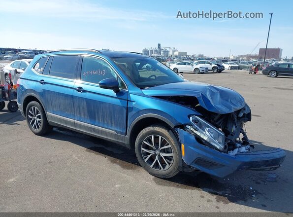 3VV2B7AX5LM018066 2020 VOLKSWAGEN TIGUAN Синий Передняя правая четверть