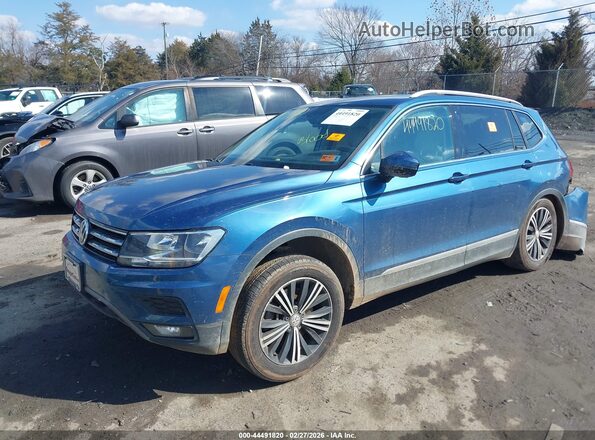 3VV3B7AX2JM016227 2018 VOLKSWAGEN TIGUAN Синий Передняя левая четверть