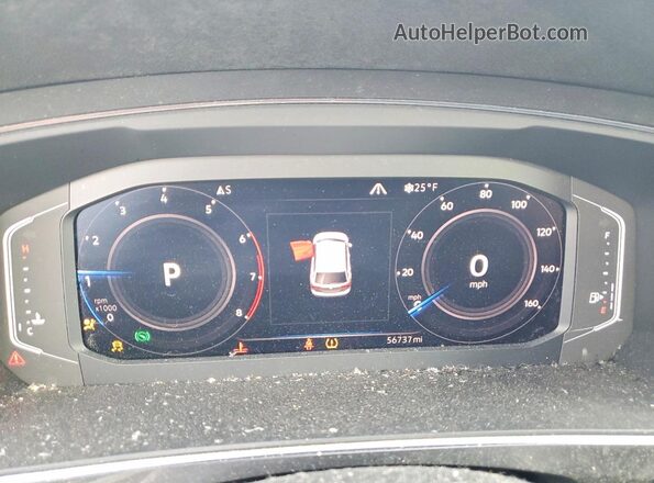 3VV4B7AX6KM141575 2019 VOLKSWAGEN TIGUAN Черный Вид щитка приборов