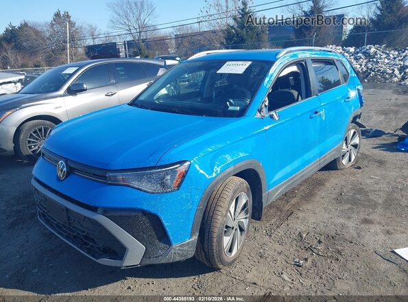 3VVVC7B28SM034130 2025 VOLKSWAGEN TAOS Синий Передняя левая четверть