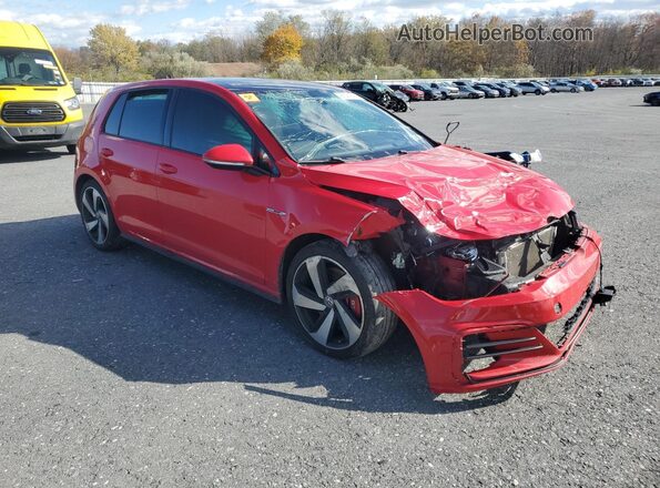 3VW547AU5JM283558 2018 VOLKSWAGEN GTI Red Delantero derecho