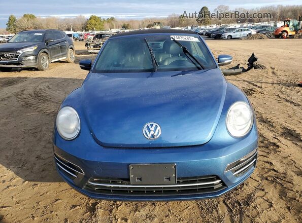 3VW5DAAT7JM515274 2018 VOLKSWAGEN BEETLE Blue Widok z przodu