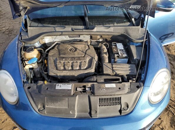 3VW5DAAT7JM515274 2018 VOLKSWAGEN BEETLE Blue Widok wnętrza z tyłu