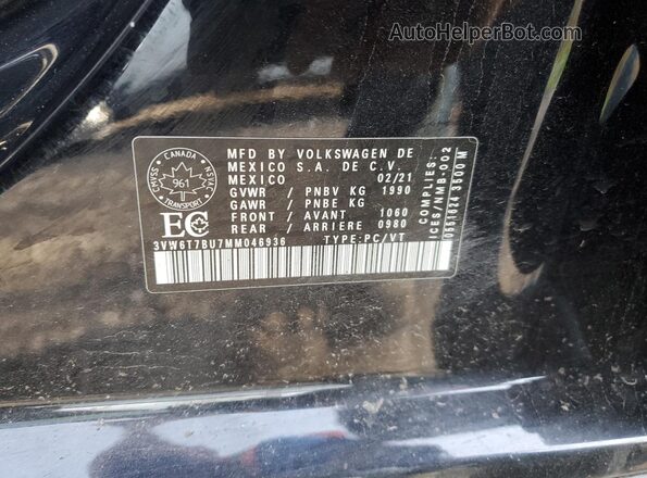 3VW6T7BU7MM046936 2021 VOLKSWAGEN JETTA Черный Вид подкапотного пространства