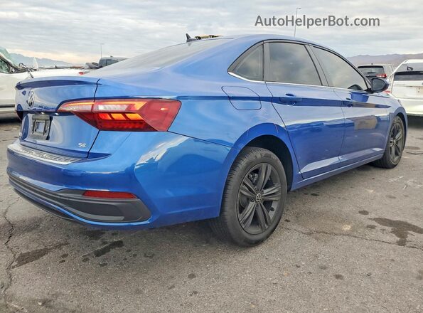 3VW7M7BU1RM040686 2024 VOLKSWAGEN JETTA Синий Задняя правая четверть