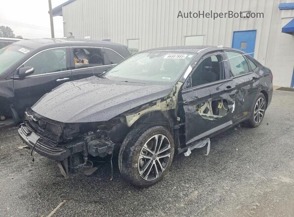 3VWAM7BU5PM021111 2023 VOLKSWAGEN JETTA Black Առջևի ձախ երեք քառորդ տեսարան
