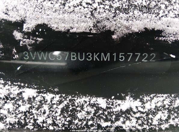 3VWC57BU3KM157722 2019 VOLKSWAGEN JETTA White Շարժիչի բաժամունքի տեսք