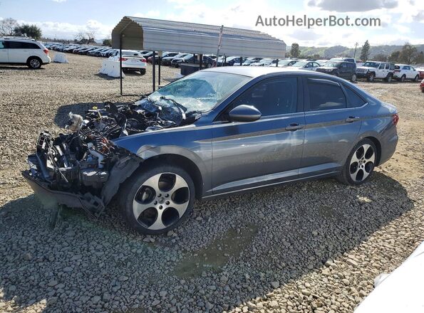 3VWCB7BU4KM133972 2019 VOLKSWAGEN JETTA Серый Передняя левая четверть