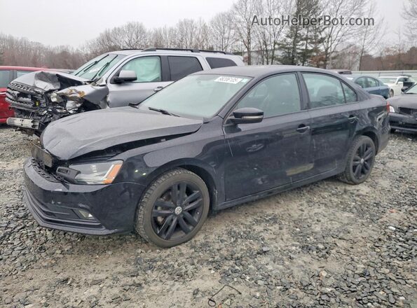 3VWD17AJ8JM226412 2018 VOLKSWAGEN JETTA Черный Передняя левая четверть