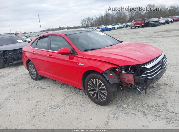 3VWE57BU7KM101484 2019 VOLKSWAGEN JETTA Красный Передняя правая четверть