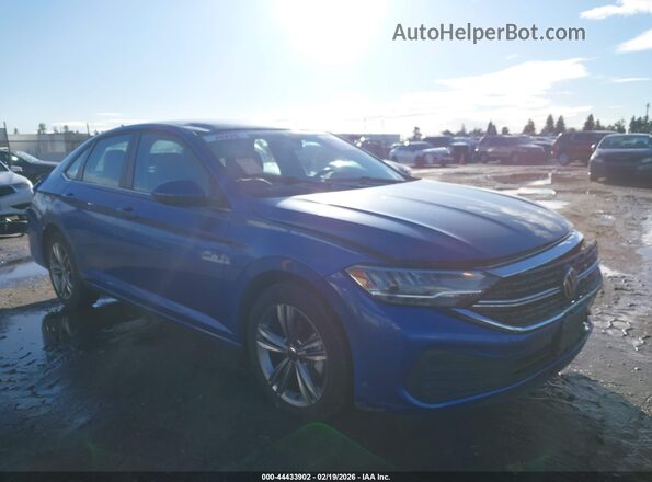 3VWEM7BU5RM048667 2024 VOLKSWAGEN JETTA Синий Передняя правая четверть
