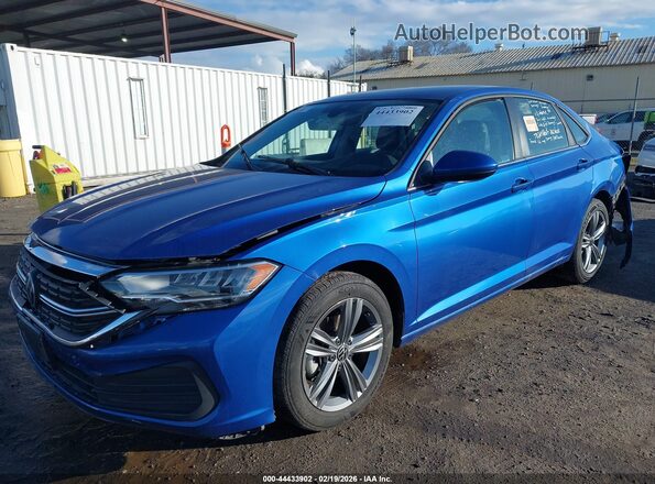 3VWEM7BU5RM048667 2024 VOLKSWAGEN JETTA Синий Передняя левая четверть