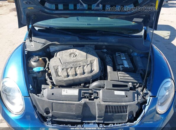 3VWFD7AT4JM709722 2018 VOLKSWAGEN BEETLE Blue Вид ззаду