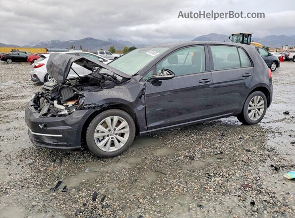 3VWG57AU6MM003740 2021 VOLKSWAGEN GOLF Black Przód lewy
