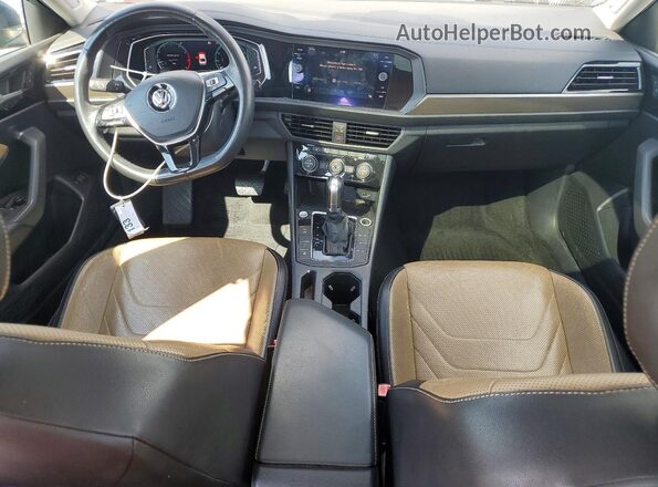 3VWG57BU2KM008316 2019 VOLKSWAGEN JETTA Синий Вид панели приборов