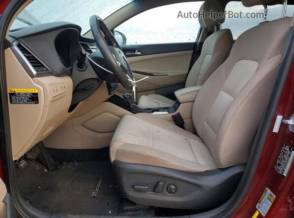 KM8J3CA25GU196254 2016 HYUNDAI TUCSON Red Widok deski rozdzielczej