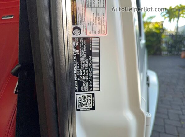 W1NYC7HJ0RX495684 2024 MERCEDES-BENZ G-CLASS Белый Вид задней части салона