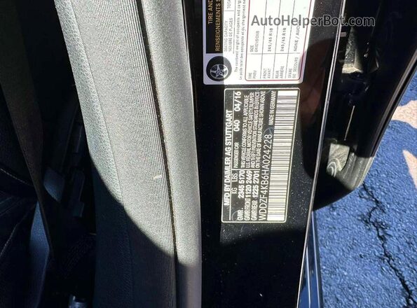 WDDZF4KB6HA024228 2017 MERCEDES-BENZ E Черный Вид задней части салона