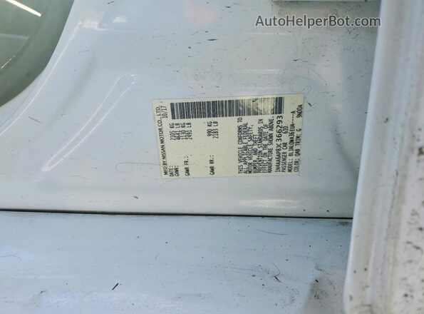 1N4AA6AP8JC366293 2018 NISSAN MAXIMA White VIN կոդի պիտակի տեսք